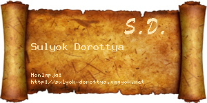 Sulyok Dorottya névjegykártya